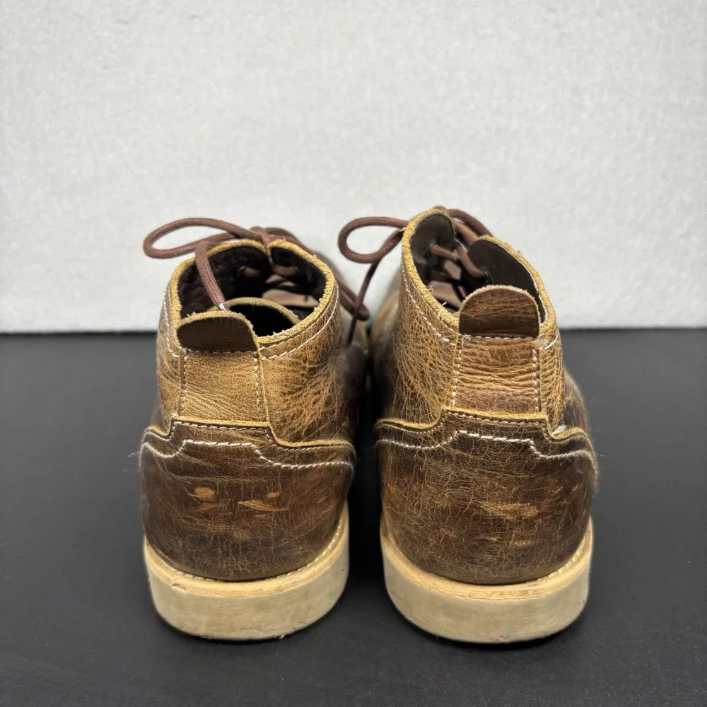 BED STU Draco Men's Leather Chukka Ankle Boots Distressed Brown Lace Up Size 11